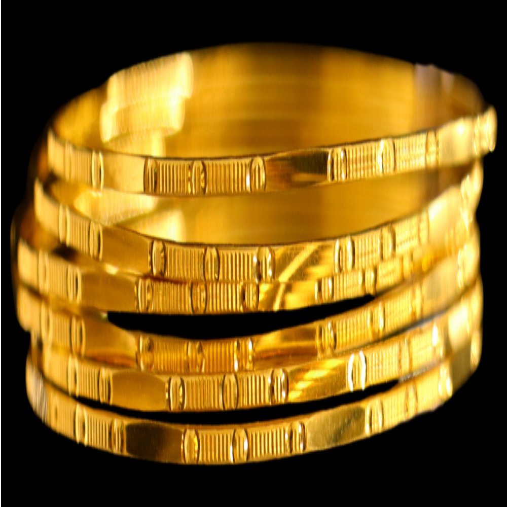 22K Gold Bangle Set (S)